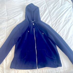 Midnight Blue 100% Cotton Zip-up M